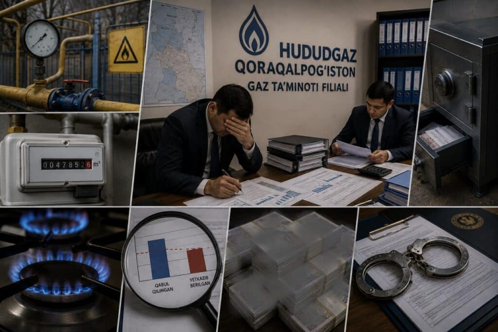 «Hududgaz Qoraqalpog‘iston»da 251,5 mlrd so‘mlik zarar aniqlandi