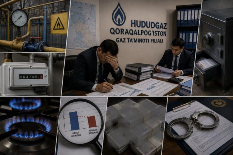 «Hududgaz Qoraqalpog‘iston»da 251,5 mlrd so‘mlik zarar aniqlandi