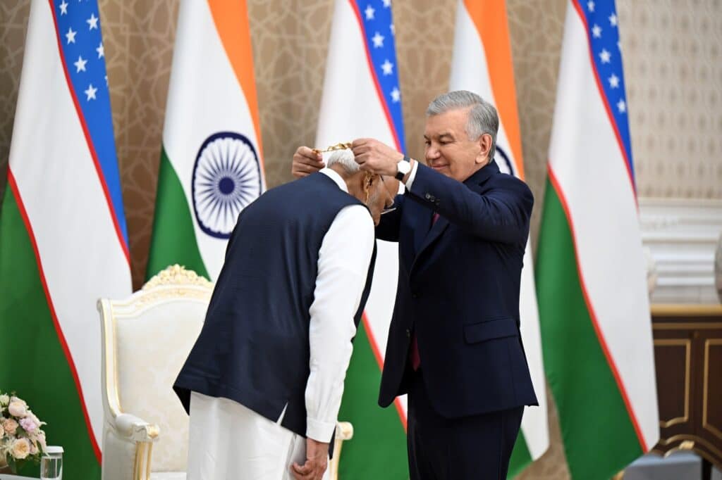 Narendra Modi O‘zbekistonning «Oliy Darajali Do‘stlik» ordeni bilan taqdirlandi
