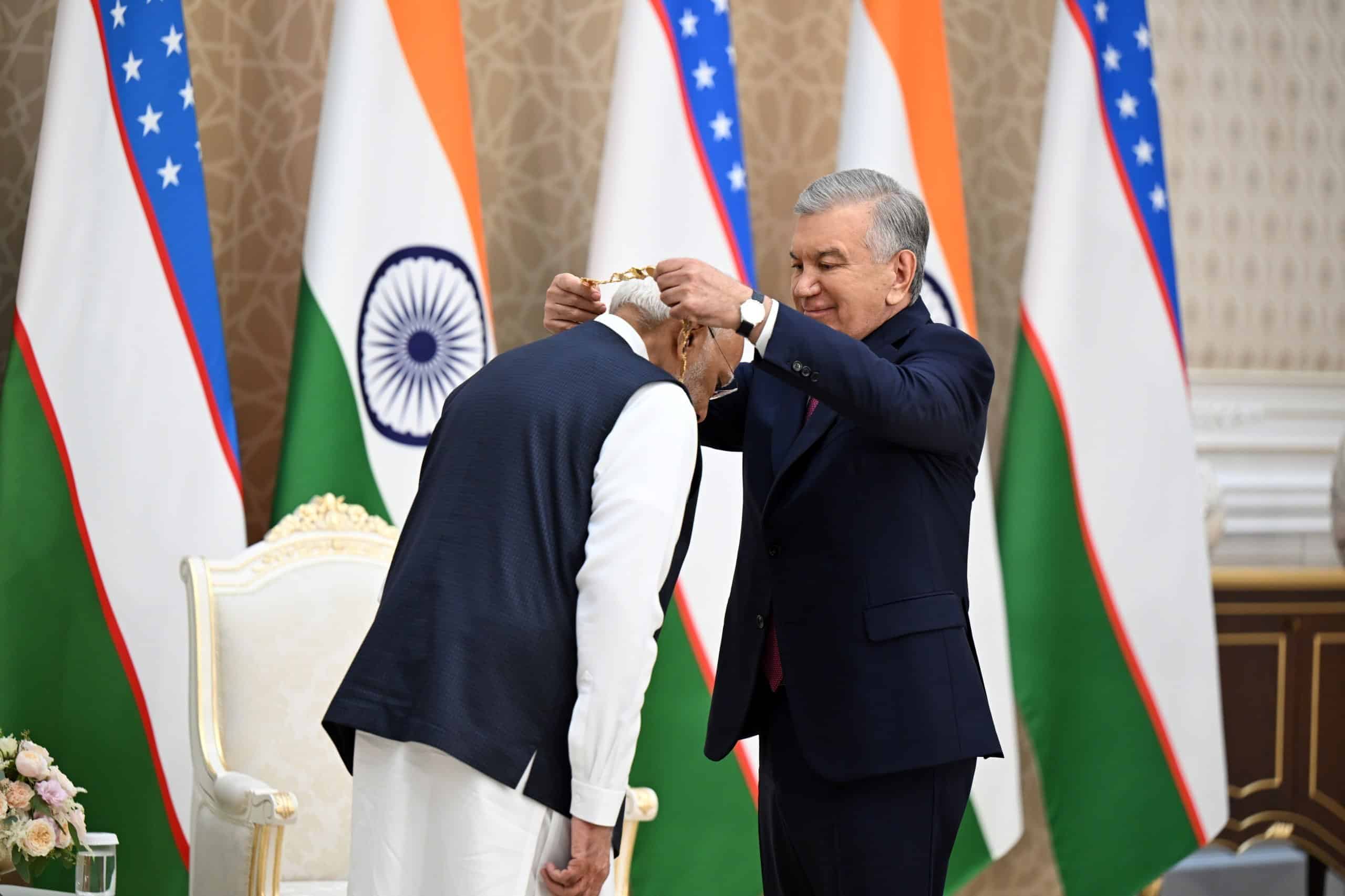 Narendra Modi O‘zbekistonning «Oliy Darajali Do‘stlik» ordeni bilan taqdirlandi
