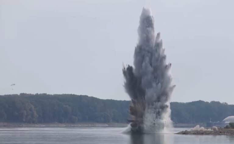 Romania blasts Danube rock to cool nuclear power plant