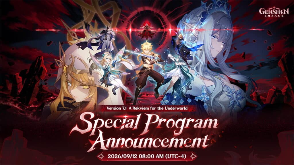 Hoyoverse announces Genshin Impact 7.1 Special Program date
