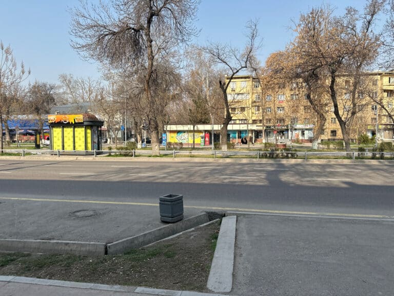 На улице Лутфий в Ташкенте протестировали отдельную полосу для микромобильности