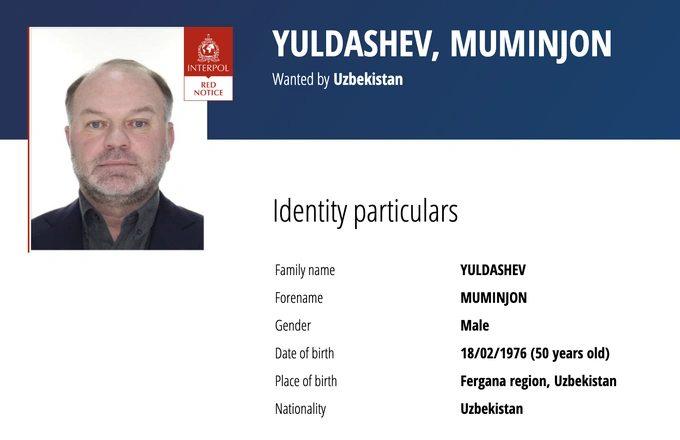 Узбекский банкир Муминжон Юлдашев объявлен в международный розыск Интерпола