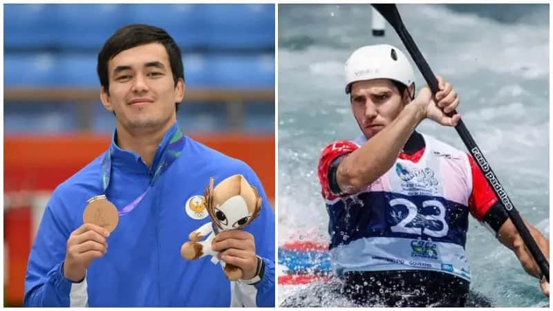 Kollaj: Milliy olimpiya qoʻmitasi/AP
Nodirbek Shavkatov (chapda) va Pavel Eygel (oʻngda)