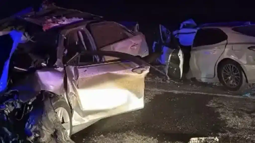 Qozog‘istonda tuya sabab ikki Toyota to‘qnashdi: 4 kishi halok bo‘ldi