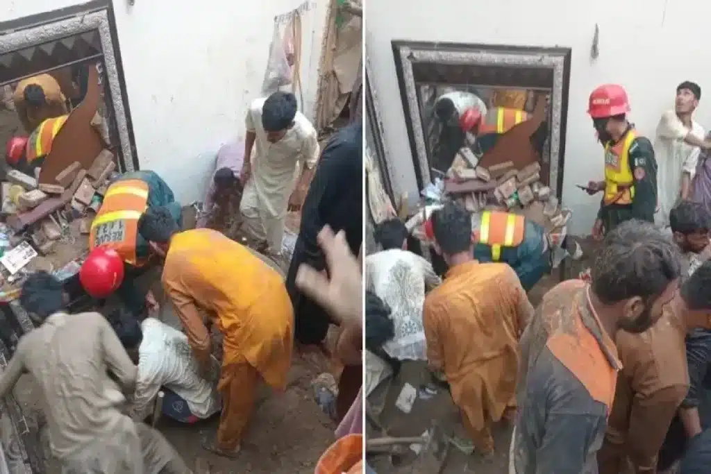 School roof collapse in Pakistan kills 28 children and one teacher
