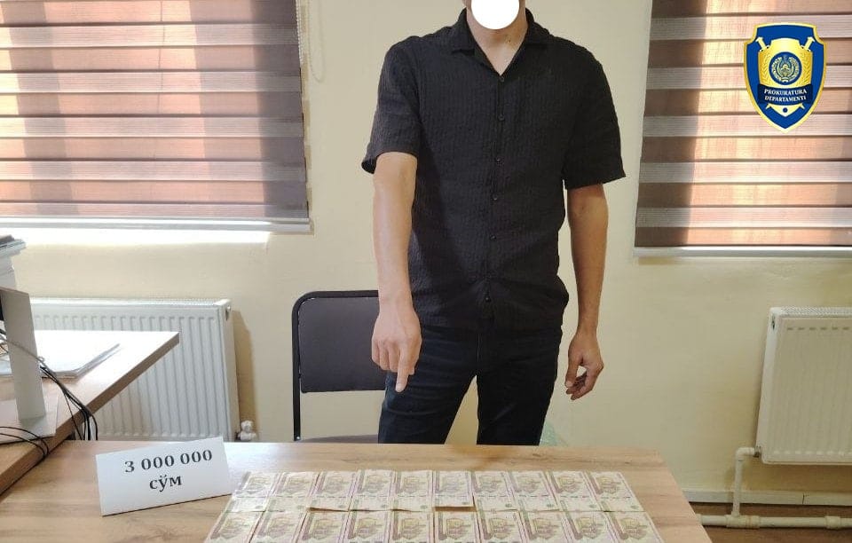 Farg‘onada ETK muhandisi 3 mln so‘m bilan ushlandi