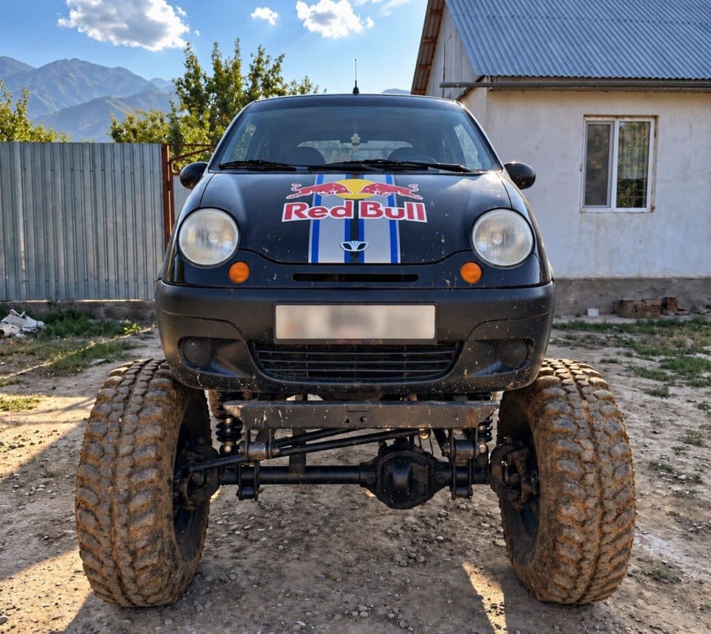 Кыргызстанские мастера превратили Daewoo Matiz во внедорожник — фото